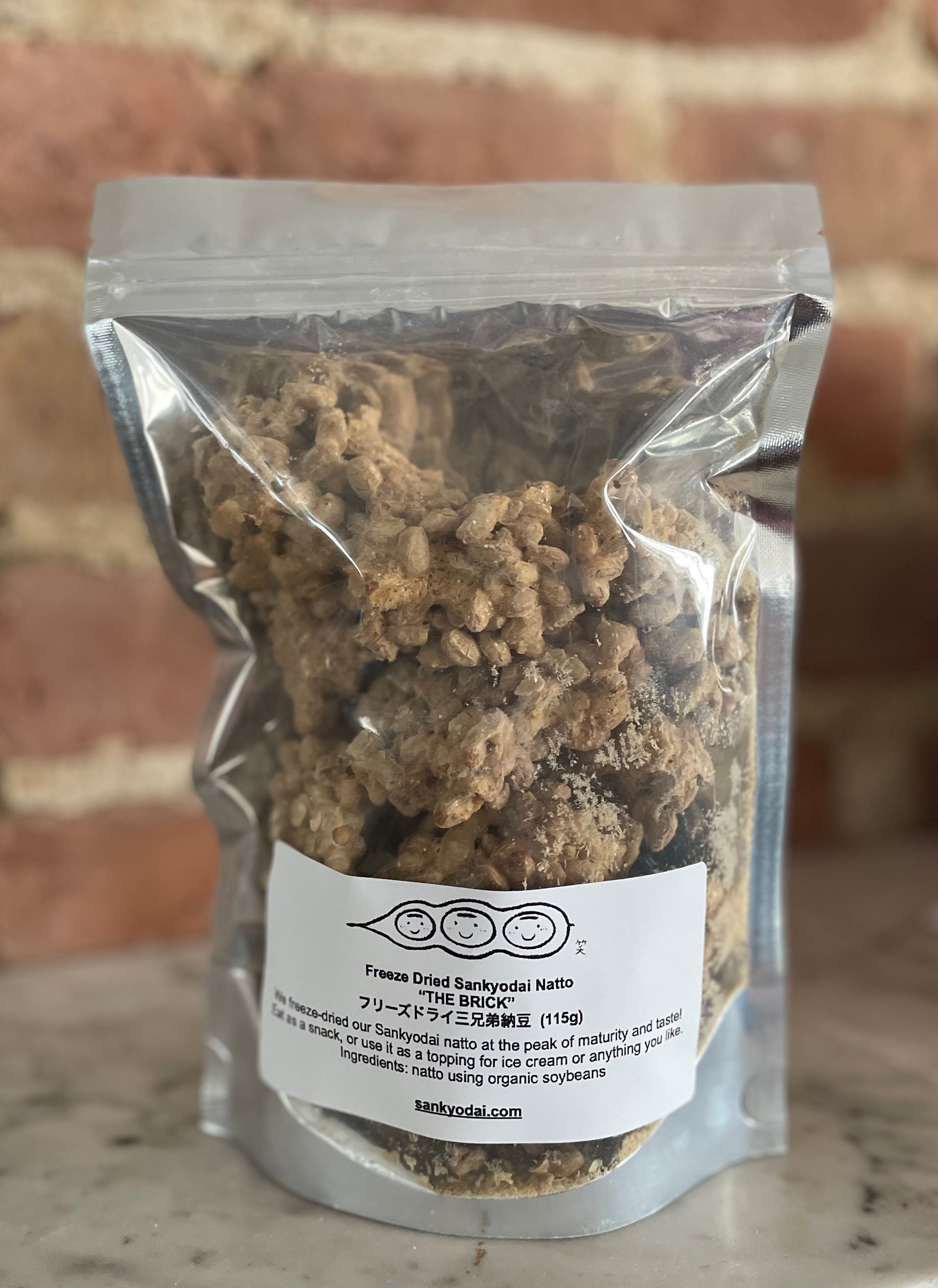 Freeze Dried Natto with Organic Soybeans "THE BRICK" フリーズドライオーガニック三兄弟納豆